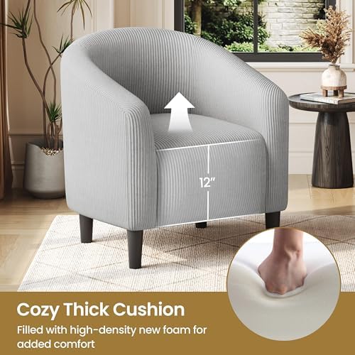 Yaheetech Compact Corduroy Accent Chairs Set of 2 - Image 6