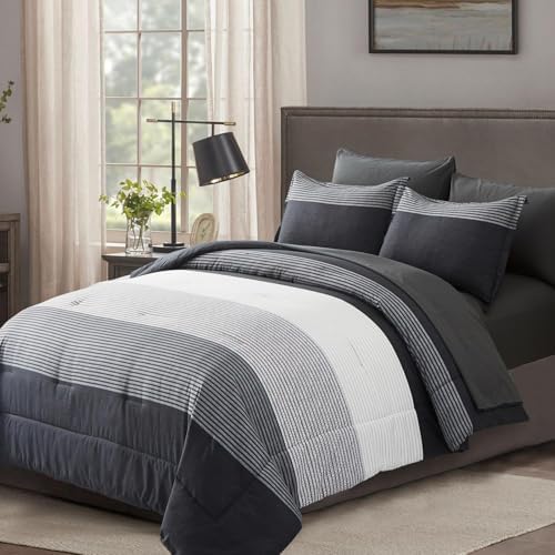Anibedding Twin Comforter Set 5 Pieces Bed in a Bag, Soft Microfiber Bedding Set - Image 2