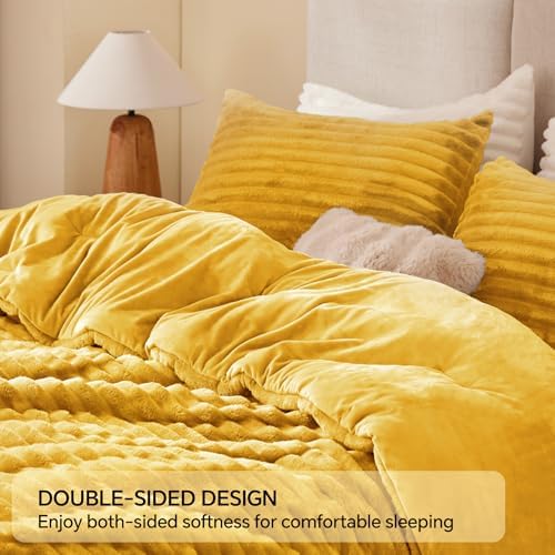 BEDELITE Fleece King Comforter Set, Fluffy Bed Set - Image 5