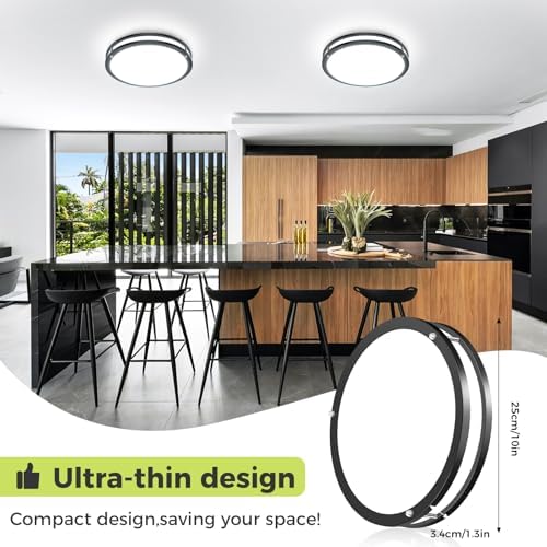 hepside 1 Pack Flush Mount Ceiling Light Fixture, Dimmable & 5CCT Ceiling Light - Image 6