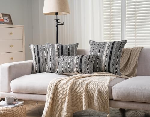 Cethom Boho Throw Pillow Covers 18x18 Inch Set of 2, Farmhouse Decorative Couch - Image 6