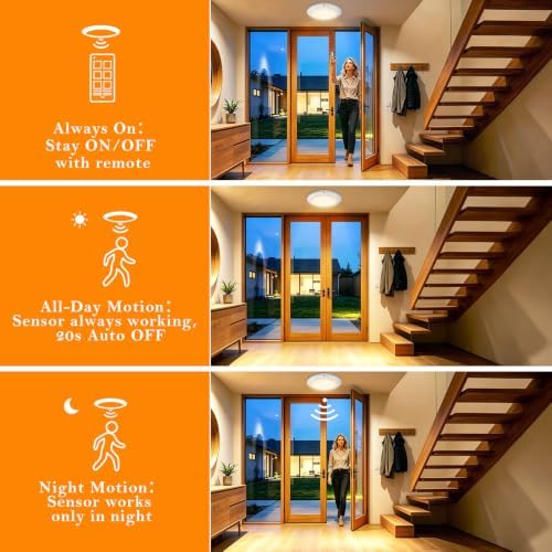 Motion Sensor Ceiling Light Battery Operated - Image 3
