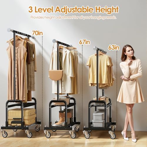 Luxspire Rolling Heavy Duty Clothes Rack - Image 4