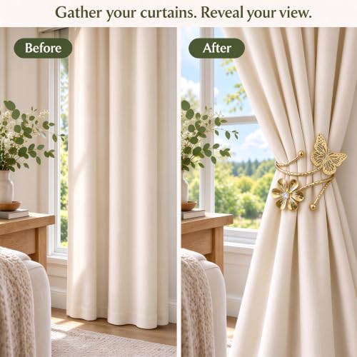 Butterfly Curtain Tiebacks, 4 Pack, No Drilling - Image 5