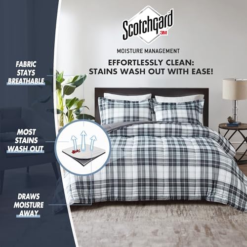 Madison Park Plaid Twin Comforter Set - Image 5