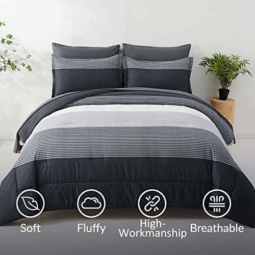 Anibedding Twin Comforter Set 5 Pieces Bed in a Bag, Soft Microfiber Bedding Set - Image 6