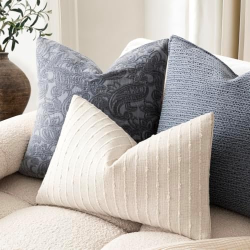 Foindtower Pack of 1 Decorative Jacquard Boucle Lumbar Throw Pillow Cover - Image 5