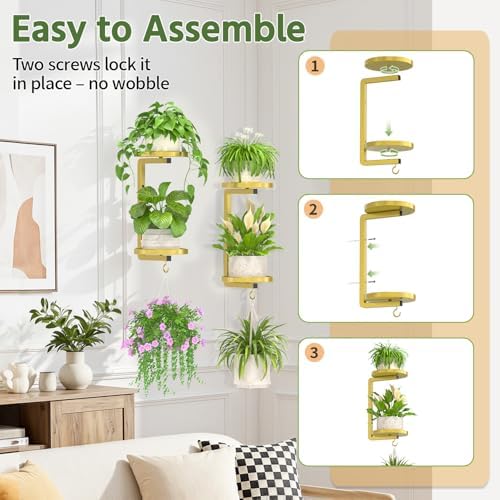 LASZOLA Plant Hanger Holder Window Shelf Wall Mounted Indoor - Image 3