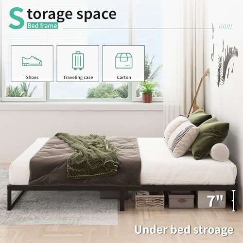 Lutown-Teen 9 Inch California King Bed Frames No Box Spring Needed Heavy Duty - Image 3