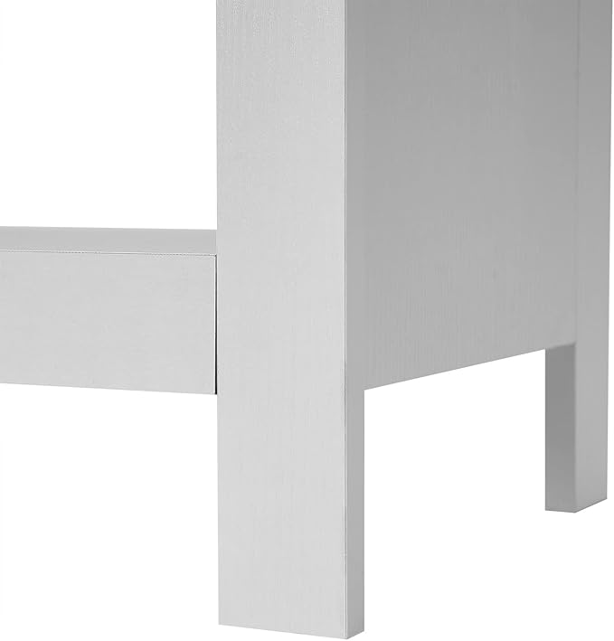 Panana Modern TV Stand with 4 Open Shelves 55inch Entertainment Center for TVs up to 65inch Medial TV Console Table Cabinet for Living Room (White)