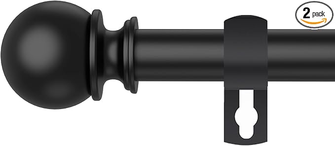 Curtain Rod Set for Windows 28 to 60 Inch by Poskena