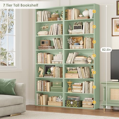 FACBOTALL 82" Tall Bookshelf Bookcase, 7-Tier Open Display Shelves - Image 5