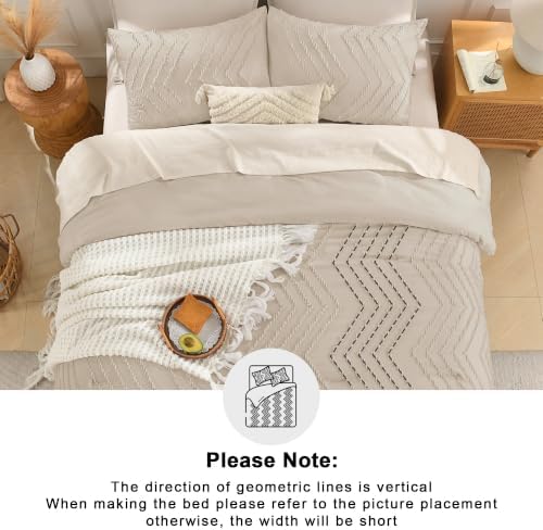 Andency Khaki Comforter Set Full Size, 3 Pieces Soft Bedding Set - Image 5