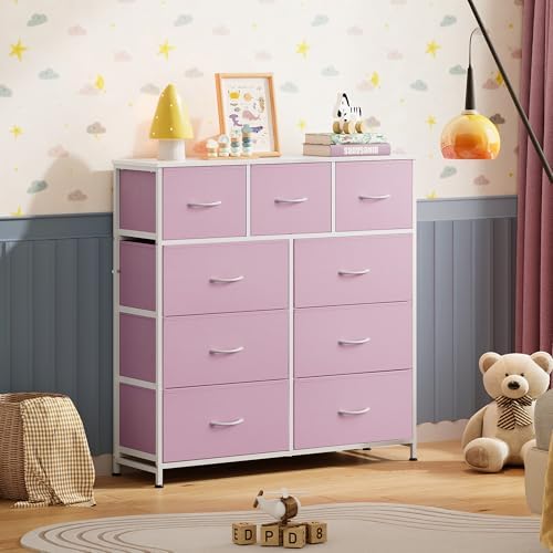 WLIVE 9 Drawer Dresser for Bedroom, Tall Chest of Drawers - Image 2
