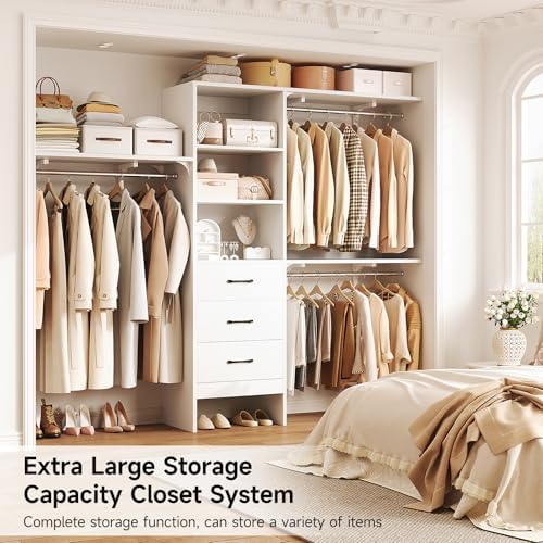 8FT Closet System, Wall Mount Bedroom Wardrobe - Image 3