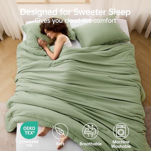 MUXHOMO Full Comforter Set, 3-Piece All-Season Bedding - Image 2