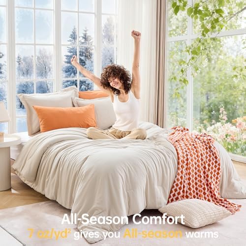MUXHOMO Queen Comforter Set, 3-Piece All-Season Bedding - Image 4