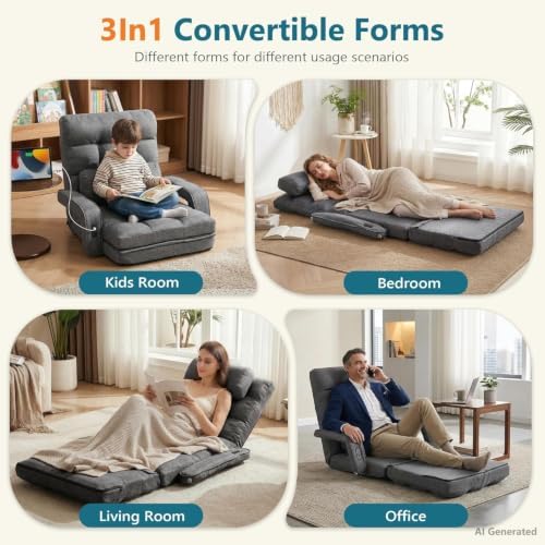 Comfy Floor Chair with Adjustable Backrest, Gaming Sofa Chairs - Image 4