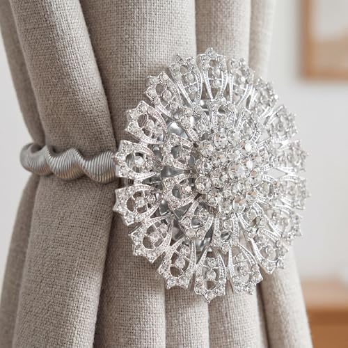 2 Pack European Flower Curtain Tiebacks Window Holdback Buckles - Image 3