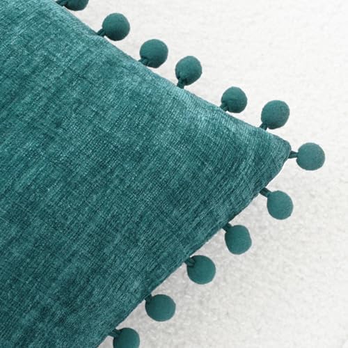 CaliTime Decorative Couch Throw Pillow Covers 16 X 16 Inches Teal - Image 3
