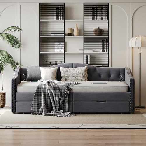 Harper & Bright Designs Twin Size Upholstered Daybed Frame - Image 3