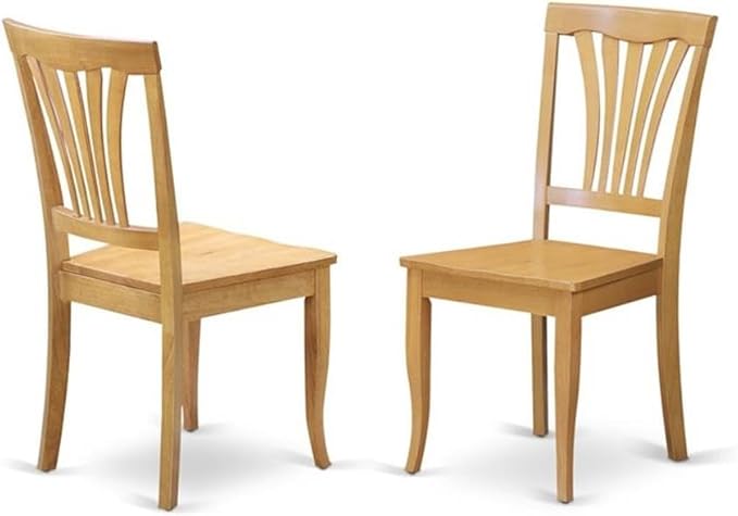East West Furniture NDAV5-OAK-W 5 Piece Dining Table Set for 4 Includes a Rectangle Kitchen Table with Dropleaf and 4 Dinette Chairs, 30x48 Inch, Oak