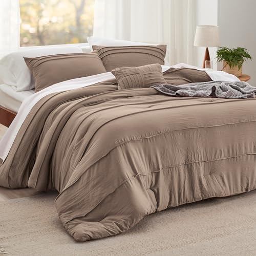 Bedsure Cal King Comforter Set 4-Pc, Pinch Pleat, All-Season by BEDSURE
