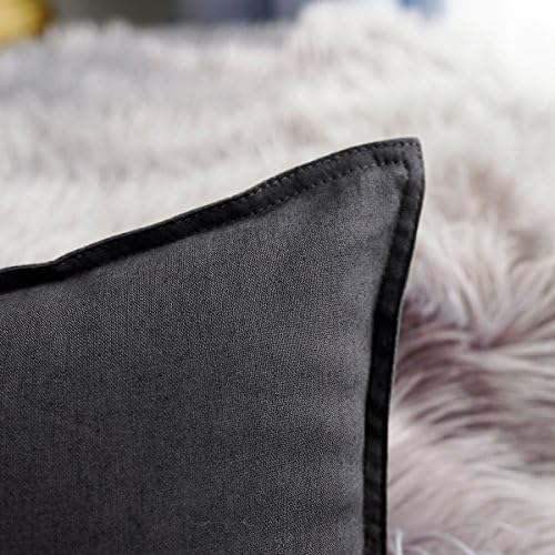 Jeanerlor Solid Cotton Linen Decoration Toss Throw Pillow Sham Cushion Case - Image 3