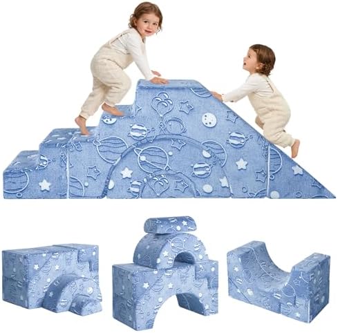 MeMoreCool Space Kids Couch, Glow in Dark Foam Climbing Sofa by MeMoreCool