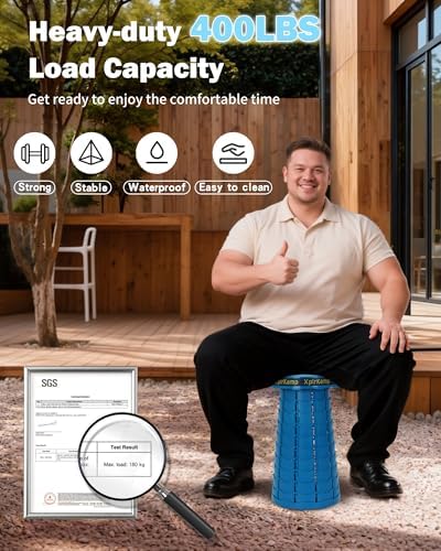 Folding Collapsible Stool Chair Portable Camp Seat - Image 3