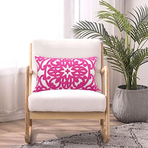 Alysheer Boho Embroidered Lumbar Throw Pillow Cover 12"x 20" - Image 4