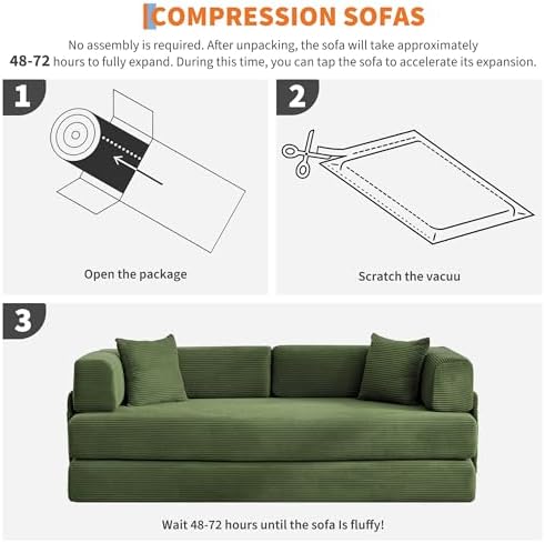 5-in-1 Convertible Sleeper Sofa Bed - Image 4