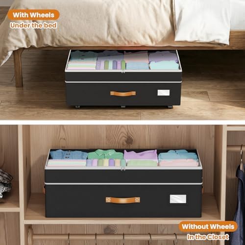 Budding Joy 80L 4 Pack Adjustable Under Bed Storage - Image 3
