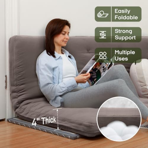 ZonLi Japanese Floor Futon Mattress 100% Cotton Washable Cover Foldable - Image 2