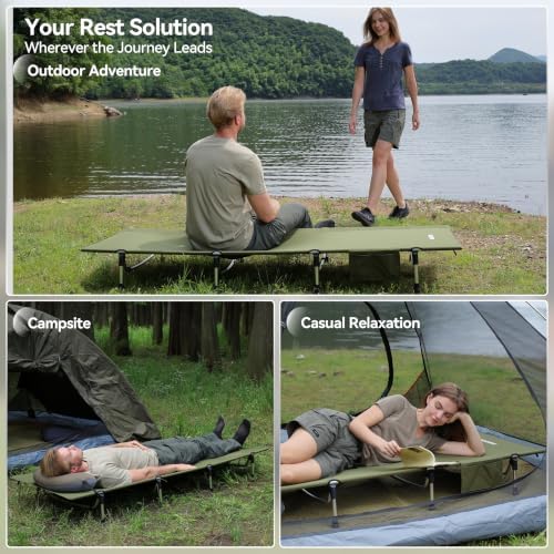 MARCHWAY Lightweight Folding Camping Cot Bed - Image 2