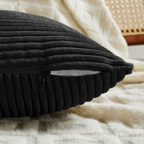 Fancy Homi Set of 1 Black Boho Long Lumbar Body Decorative Throw Pillow Cover - Image 3
