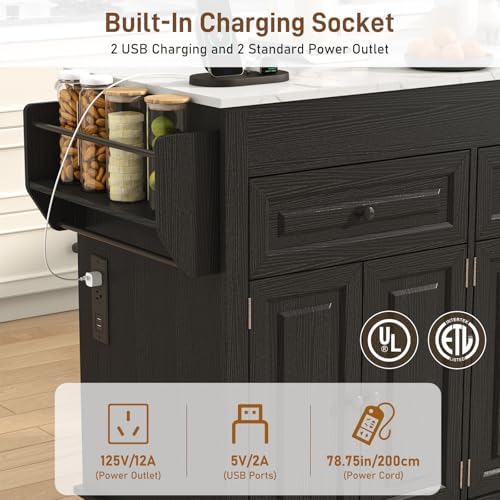 80"-48" Extendable Kitchen Island - Image 4