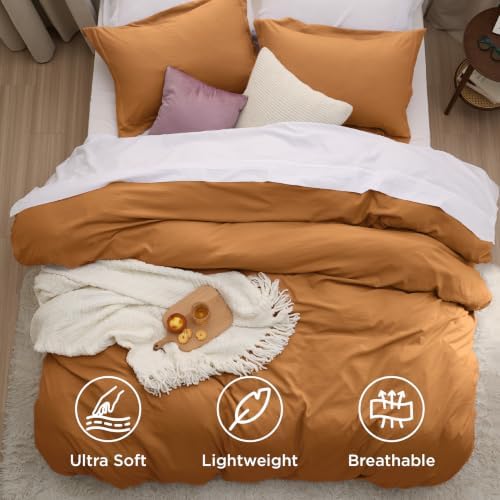 Bedsure Prewashed Duvet Cover King, Cotton-Like Soft Bedding Set - Image 4