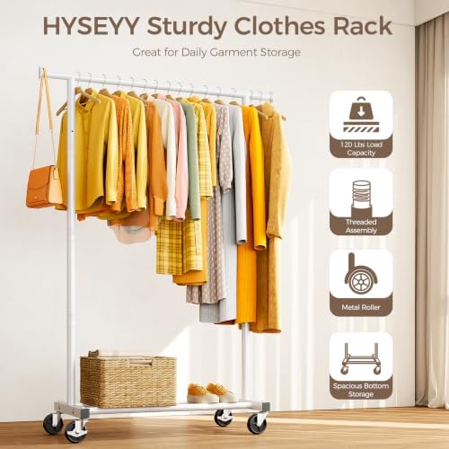 Clothes Rack, Rolling Clothing Rack - Image 2