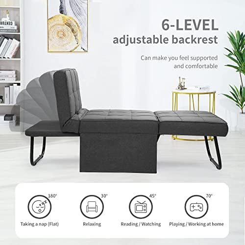 Sofa Bed, Dark Grey - Image 3