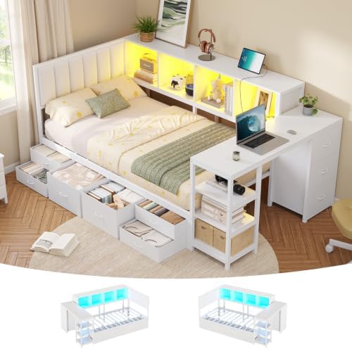 DICTAC Corner Twin Bed Frame by DICTAC