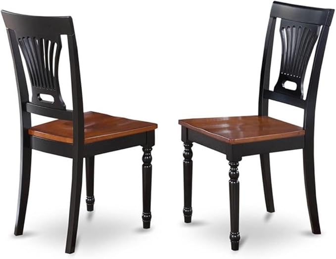 East West Furniture DOPL5-BCH-W 5 Piece Modern Dining Table Set Includes a Rectangle Wooden Table with Butterfly Leaf and 4 Dining Room Chairs, 42x78 Inch, Black & Cherry