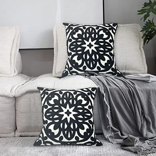 Alysheer Embroidered Decorative Throw Pillow Cover 18"x 18" Set of 2 - Image 7
