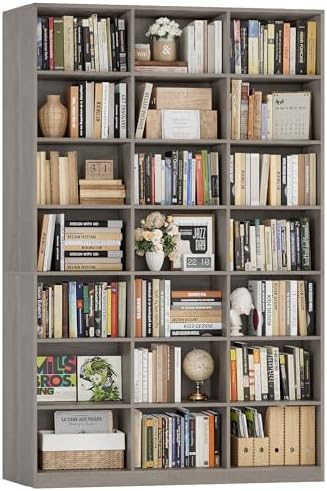 HOSTACK 86"H Triple Wide Bookshelf and Bookcase, 7 Tier Tall Bookshelf by HOSTACK