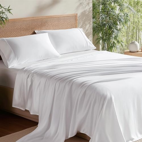 Bedsure PureWoven 100% Rayon Derived from Bamboo, Queen Sheets, 4 Pieces by BEDSURE