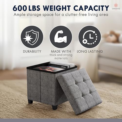 Ornavo Home Square Cube Storage Ottoman - Image 7