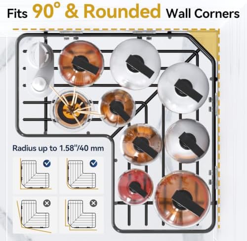 YASONIC Corner Shower Caddy Adhesive, 100% Rustproof Shower Organizer, No Drill - Image 3