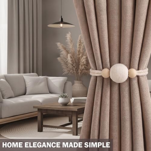 2 Pack Magnetic Curtain Tiebacks, Minimalist Curtain Holdbacks - Image 2