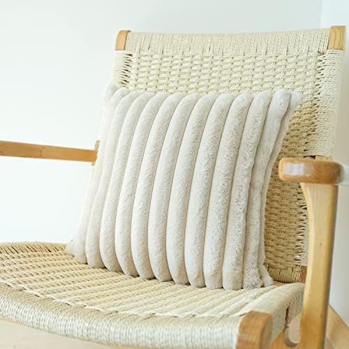 JOJUSIS Faux Fur Plush Throw Pillow Covers, 22 x 22-Inch - Image 6