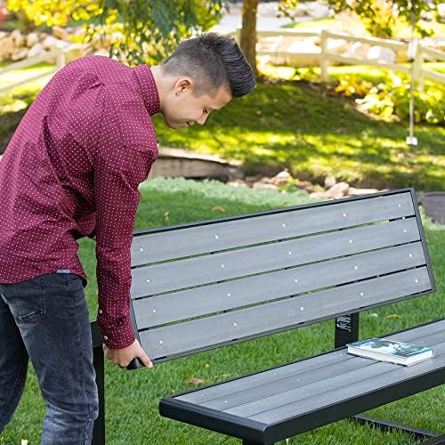 LIFETIME 60253 Outdoor Convertible Bench, 55 Inch, Harbor Gray - Image 4